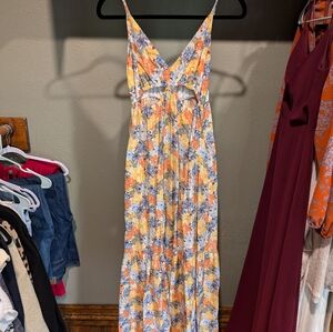 Abercrombie Plunge Floral Maxi Dress